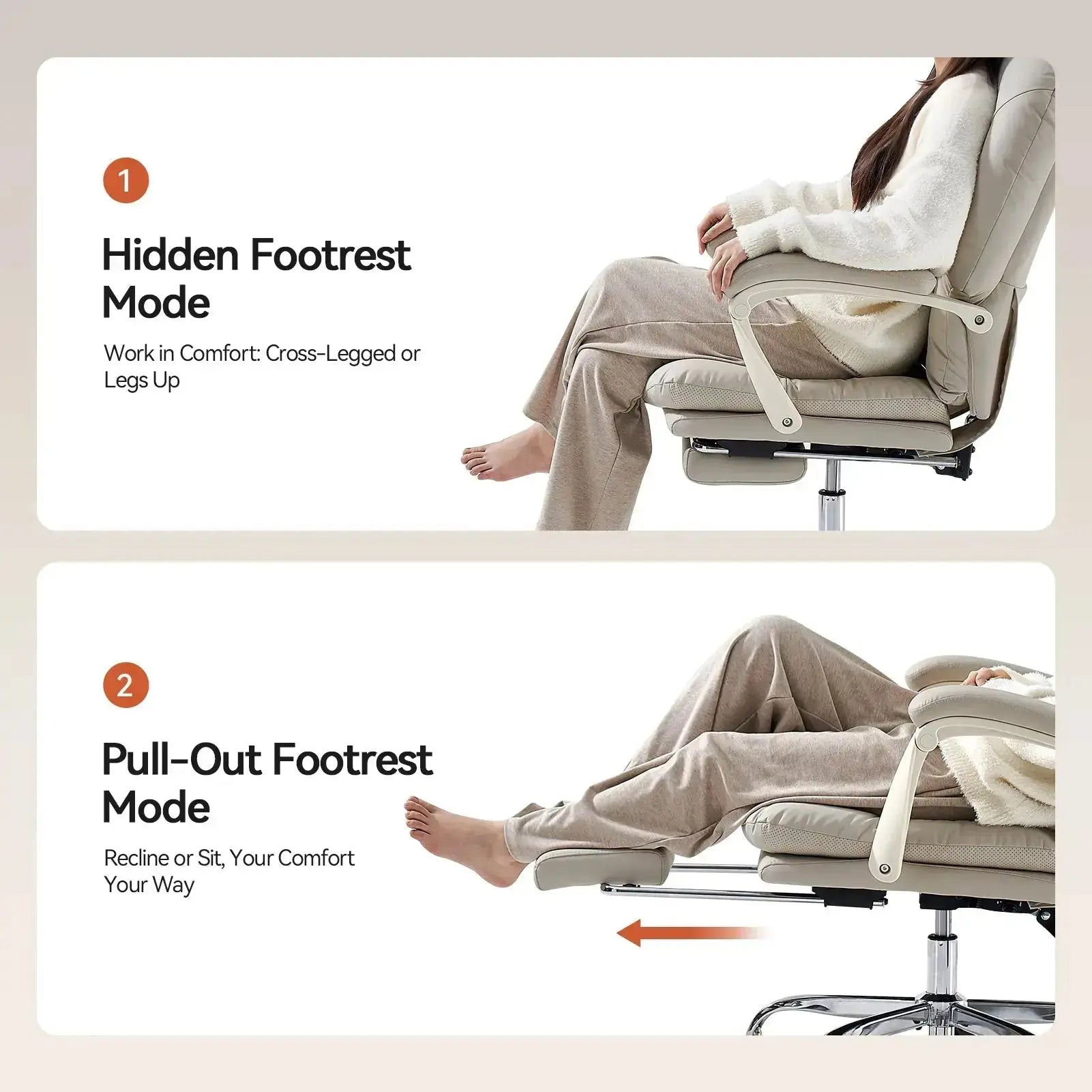 EMIAH C586 Ergonomic Ultra-Comfortable Office Chair with Foot Rest - EMIAH Store