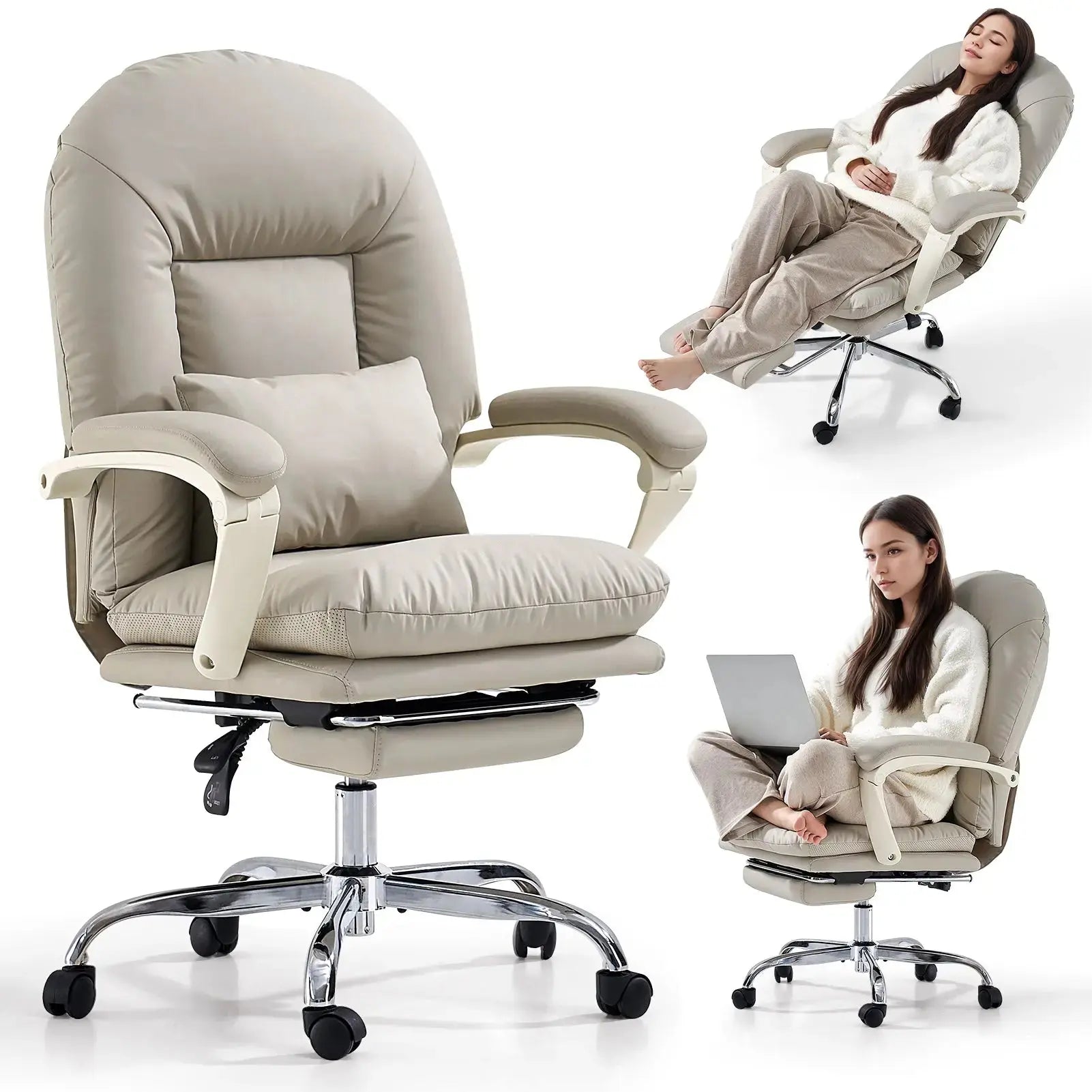 EMIAH C586 Ergonomic Ultra-Comfortable Office Chair with Foot Rest EMIAH