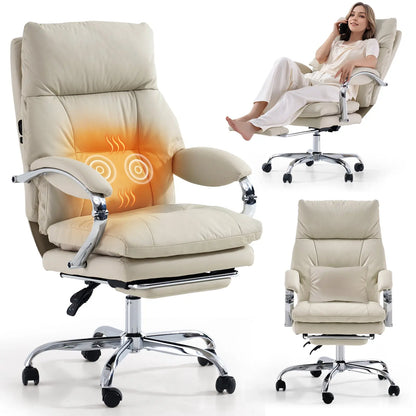 EMIAH C570 Office Chair with Footrest, Comfortable Desk Chair with Crossed Legs and Armrests EMIAH