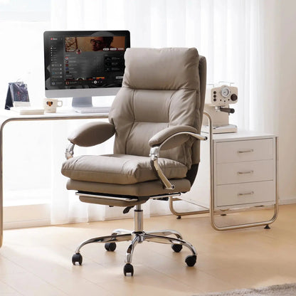 EMIAH C570 Office Chair with Footrest, Comfortable Desk Chair with Crossed Legs and Armrests EMIAH
