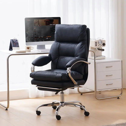 EMIAH C570 Office Chair with Footrest, Comfortable Desk Chair with Crossed Legs and Armrests EMIAH