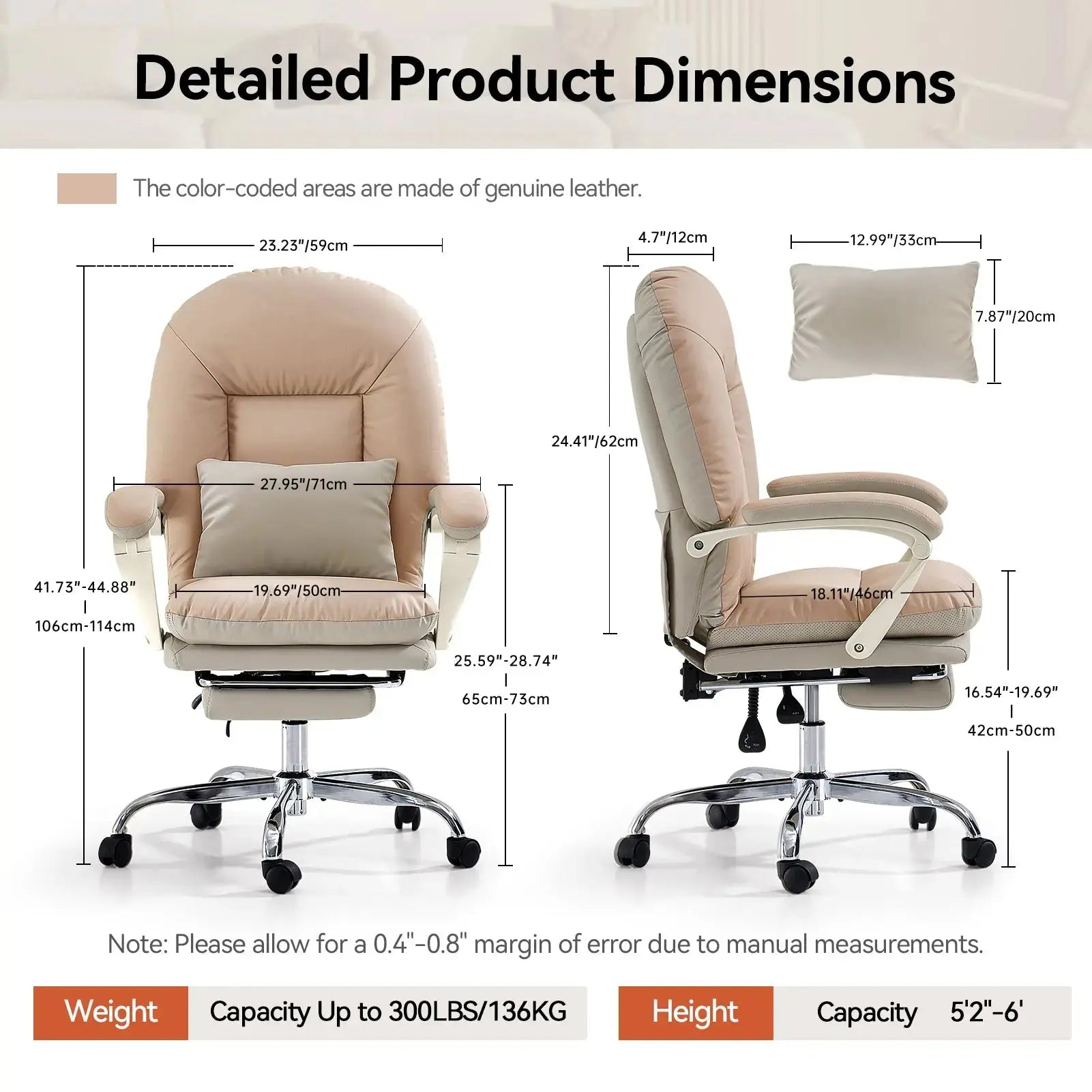 EMIAH C586 Ergonomic Ultra-Comfortable Office Chair with Foot Rest - EMIAH Store 