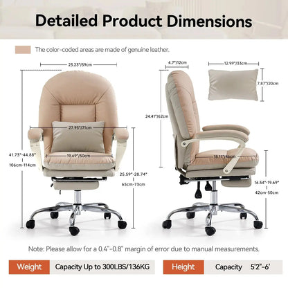 EMIAH C586 Ergonomic Ultra-Comfortable Office Chair with Foot Rest - EMIAH Store 