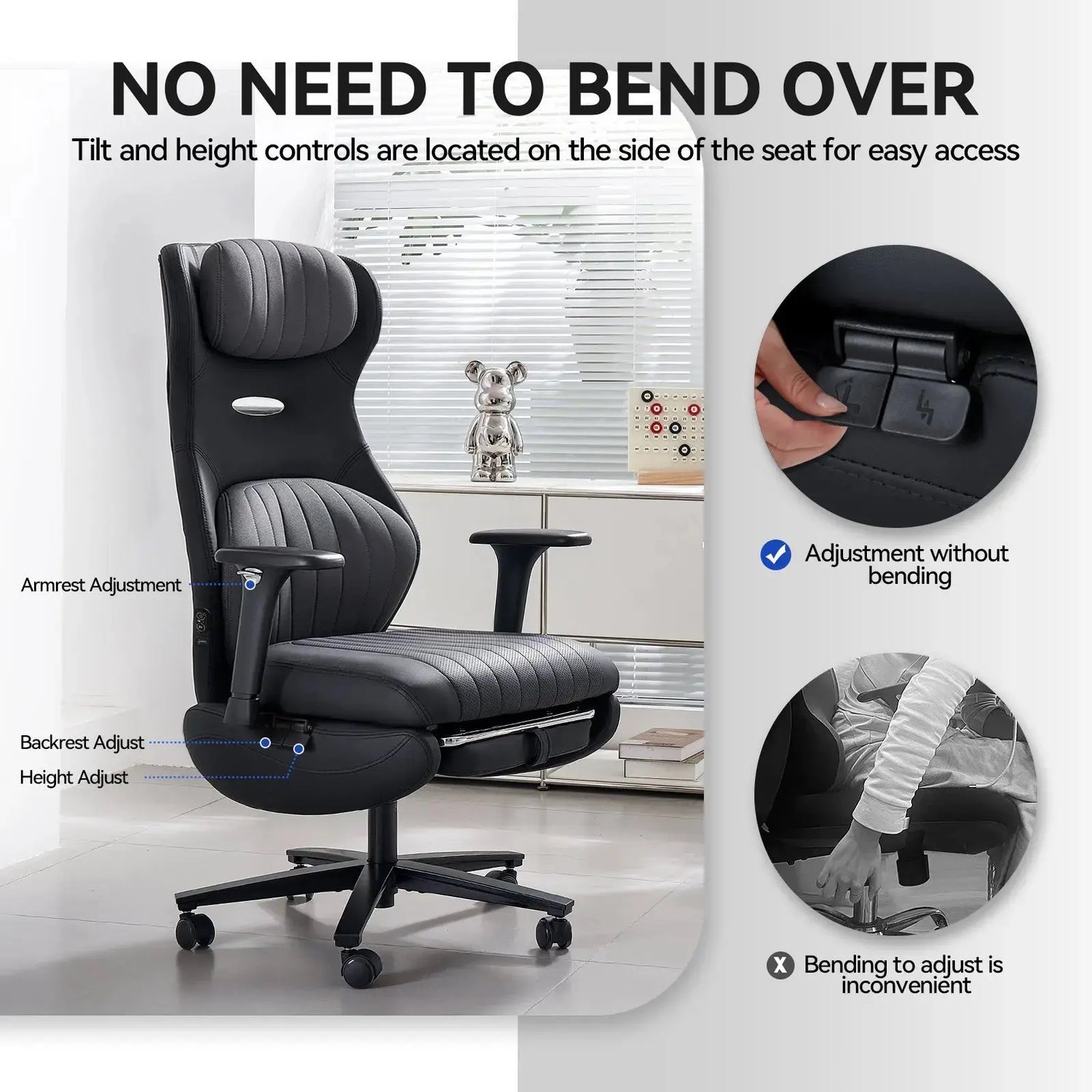 EMIAH GT100 Ergonomic Gaming Chair with Lumbar Support - EMIAH Store 