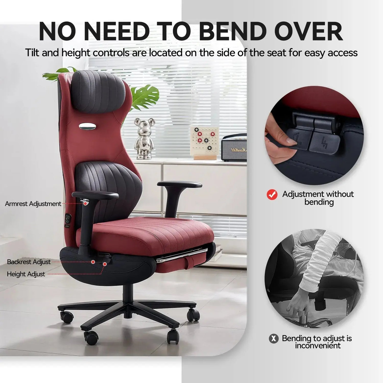 EMIAH GT100 Ergonomic Gaming Chair with Lumbar Support - EMIAH Store 