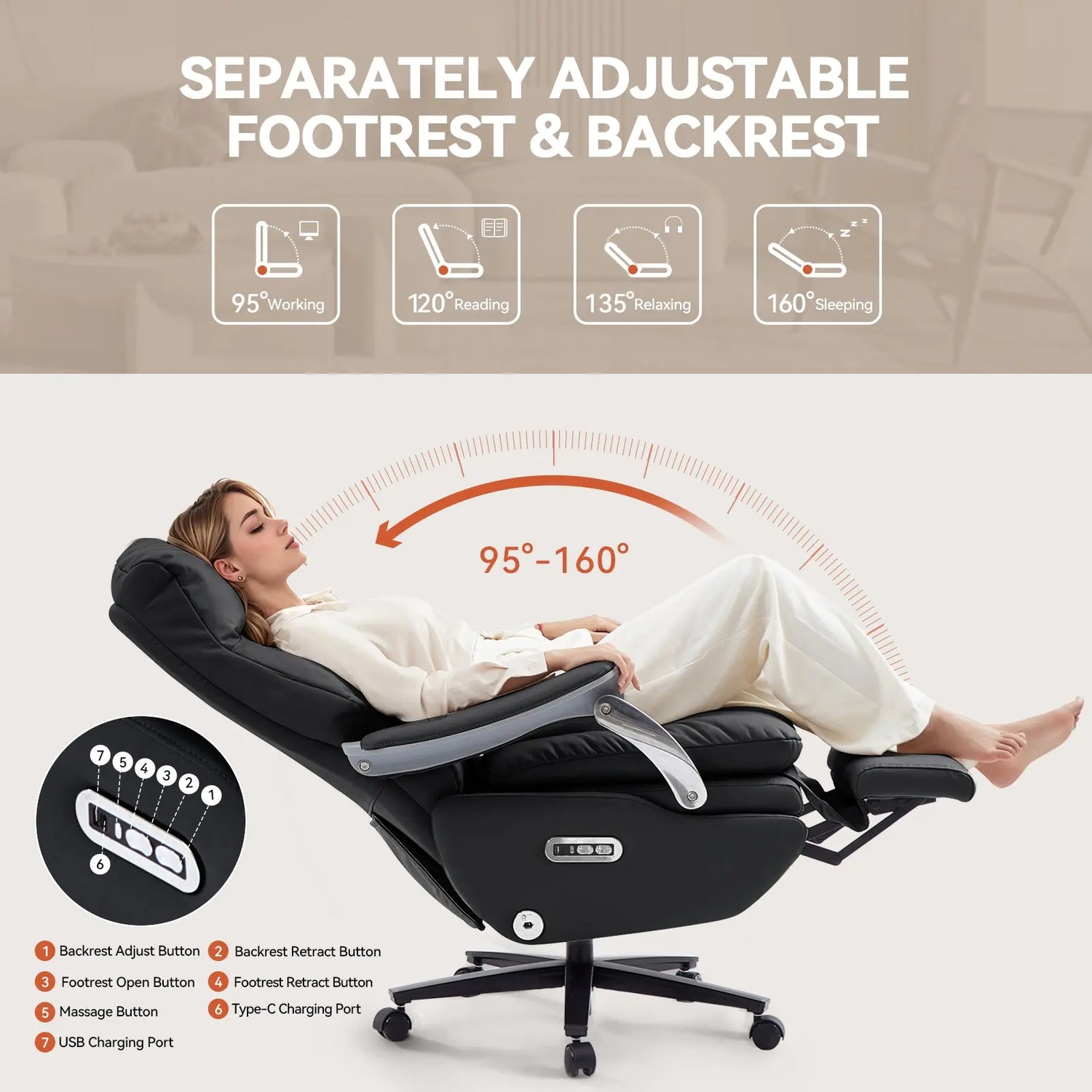 EMIAH MT031 Smart Ergonomic Executive Electric Office Chair - EMIAH Store 