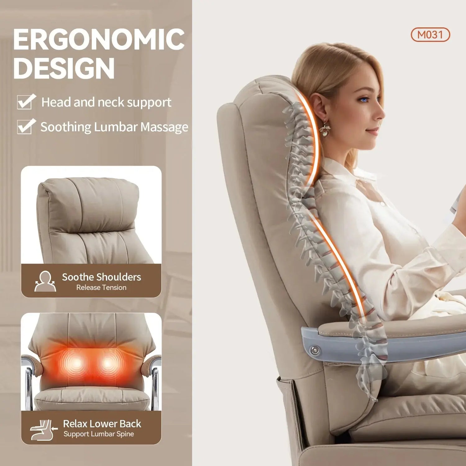 EMIAH MT031 Smart Ergonomic Executive Electric Office Chair - EMIAH Store 