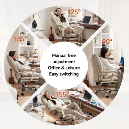 EMIAH C586 Ergonomic Ultra-Comfortable Office Chair with Foot Rest EMIAH