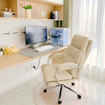 EMIAH C570 Comfortable Office Chair with Footrest Comfortable Desk Chair With Crossed Legs and Armrests EMIAH