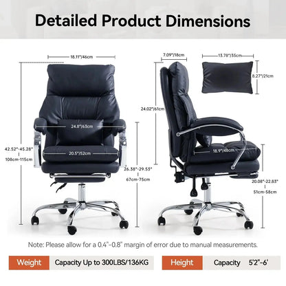 EMIAH C570 Comfortable Office Chair with Footrest - EMIAH Store 