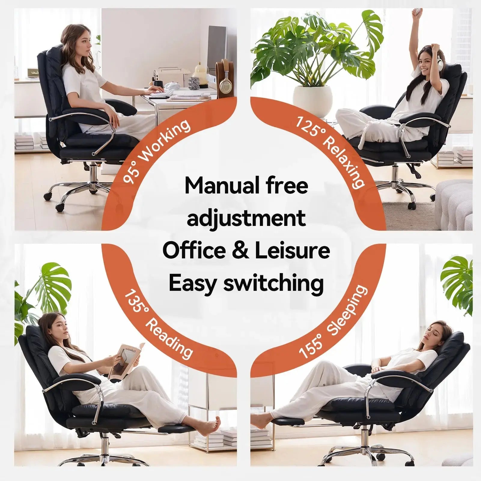 EMIAH C570 Comfortable Office Chair with Footrest - EMIAH Store 