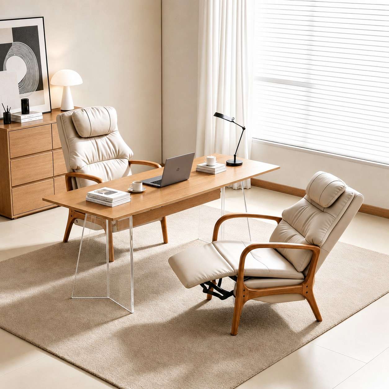Five lockable recline positions