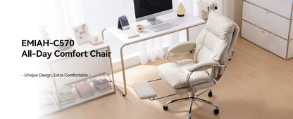 EMIAH C570 Comfortable Office Chair with Footrest